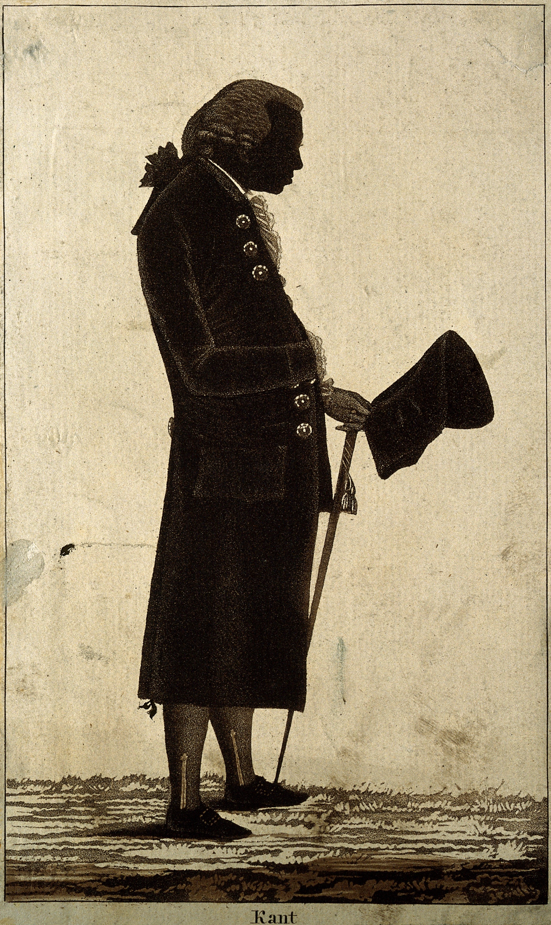 cadeau poster illustration philo Immanuel Kant biographie dessinée dans le portrait du penseur et philosophe à la raison pure 